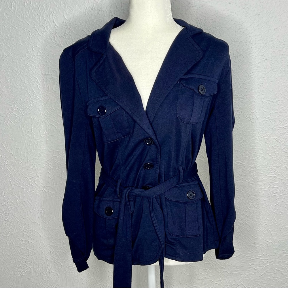 Forever 21 Lightweight Navy Blue Pea Coat